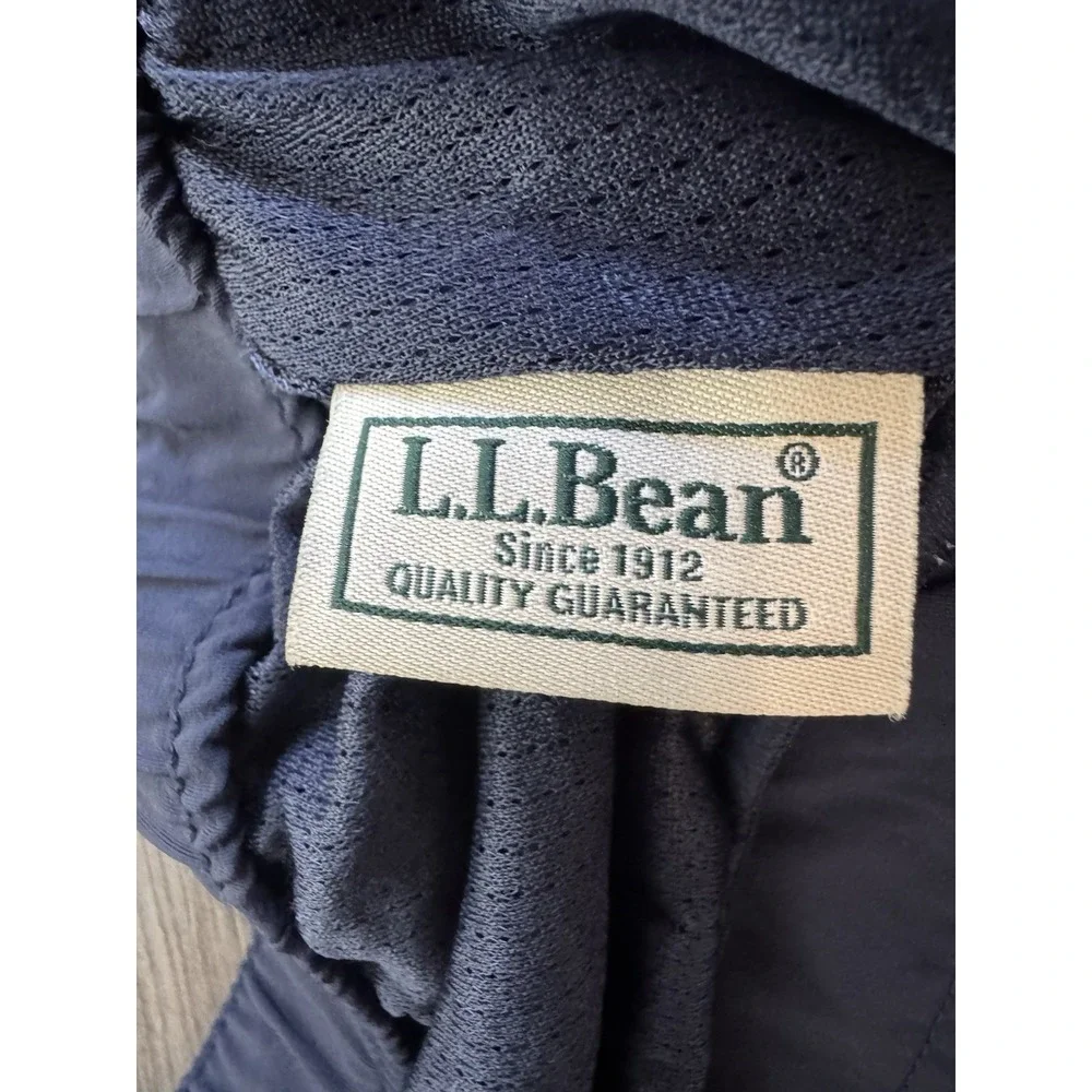 L.L.Bean Swim Trunks Mens XXL Navy Blue Lined Beach Shorts Drawstring Mesh Liner